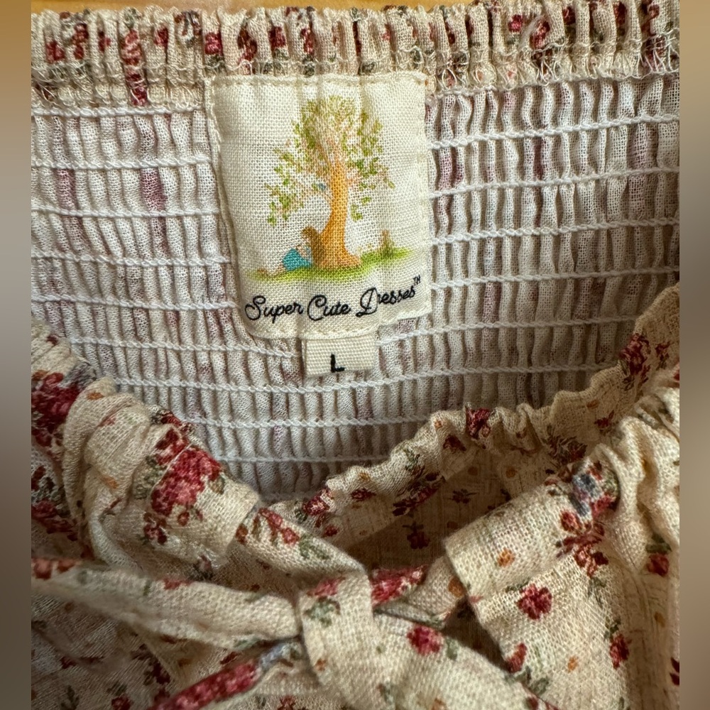 Linen Fleurette Folklore Super Cute Dresses by Ringger size large modest nursing - Picture 5 of 7
